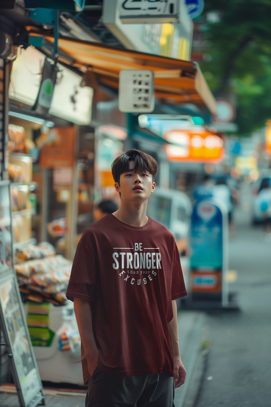 Be Stronger Than Your Excuses - Terry Oversized Tee