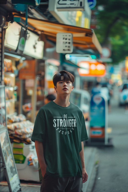 Be Stronger Than Your Excuses - Terry Oversized Tee