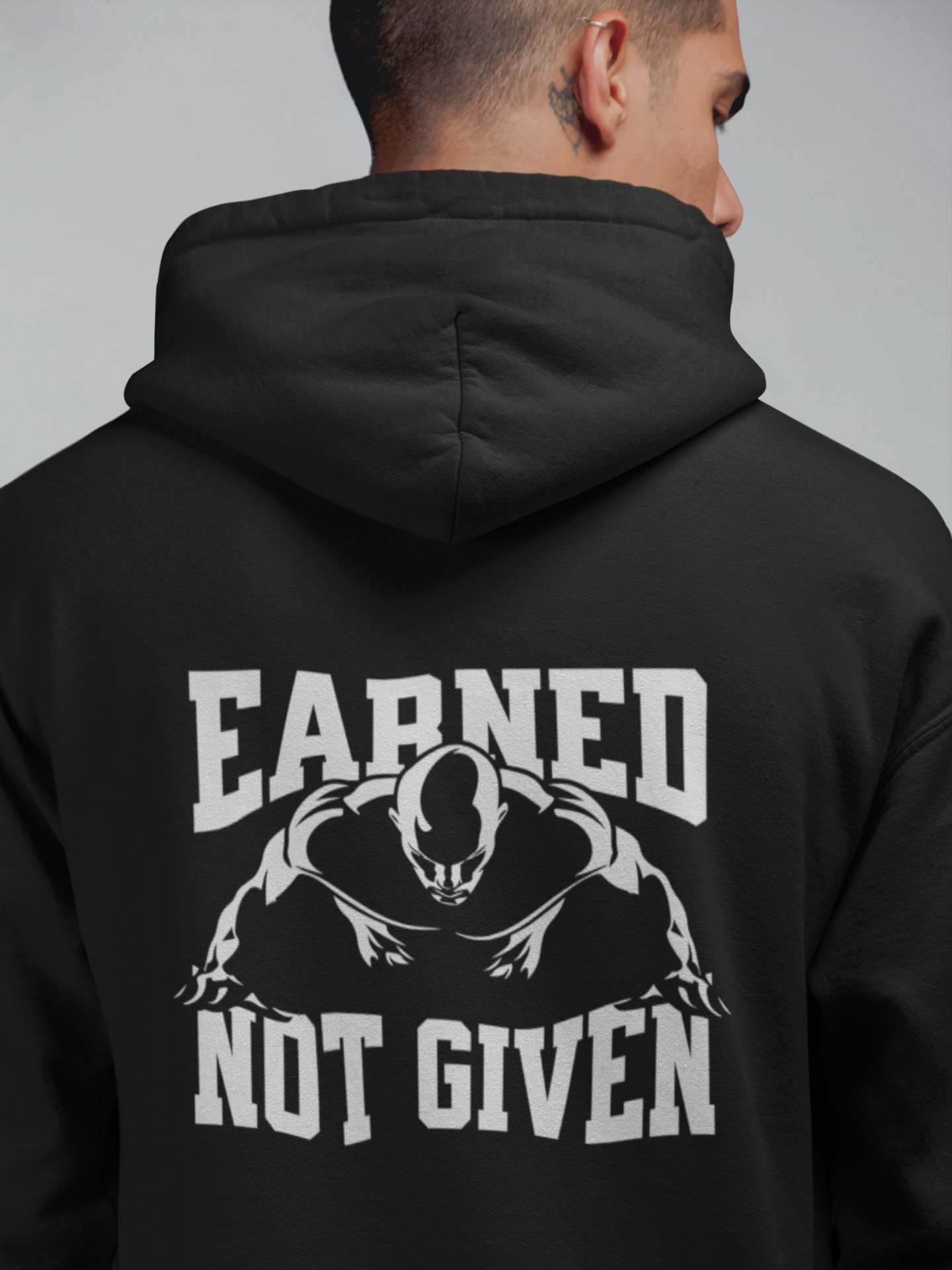 Men Oversized Hoodie - Earned - Not Given