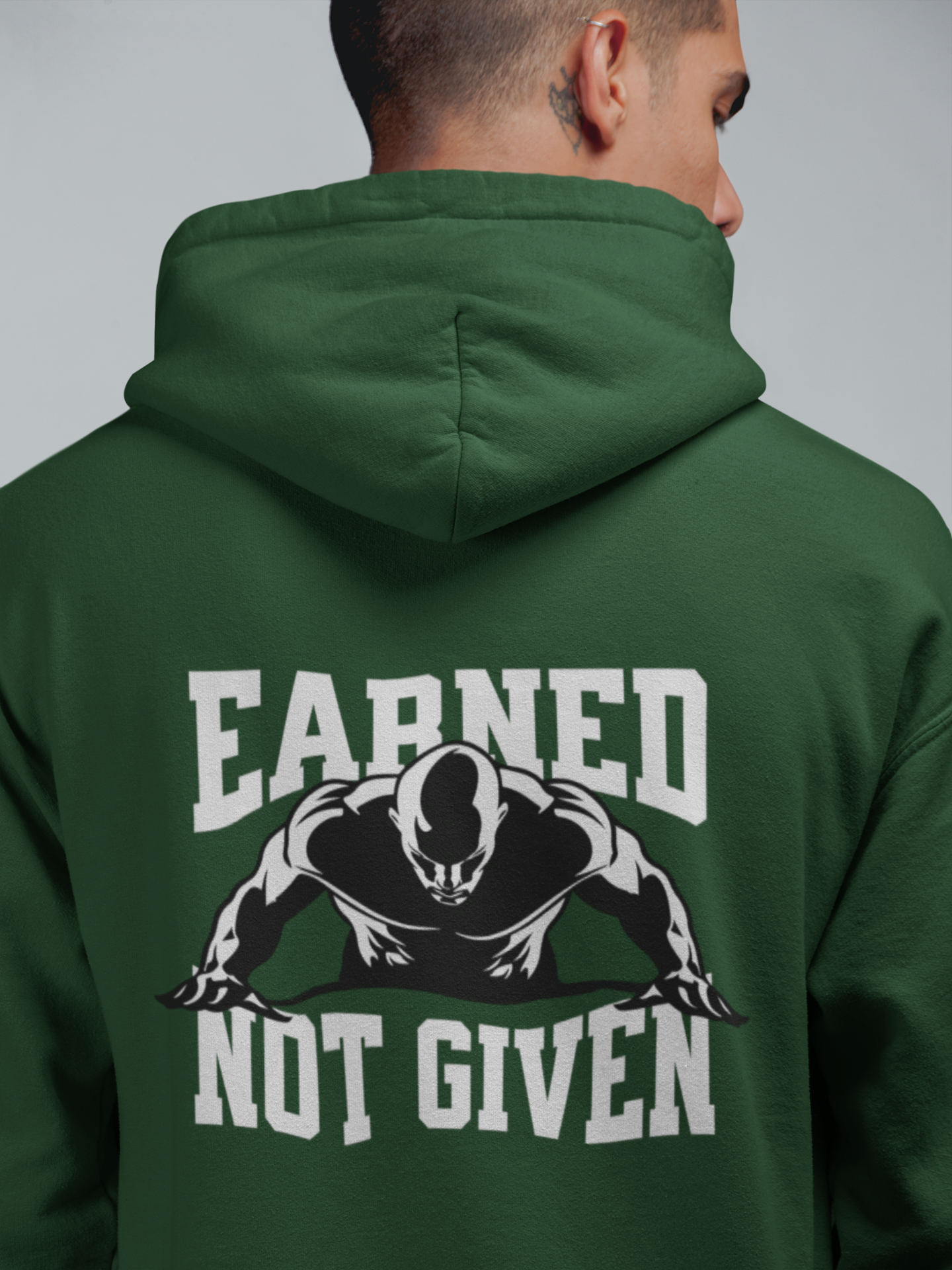 Men Oversized Hoodie - Earned - Not Given