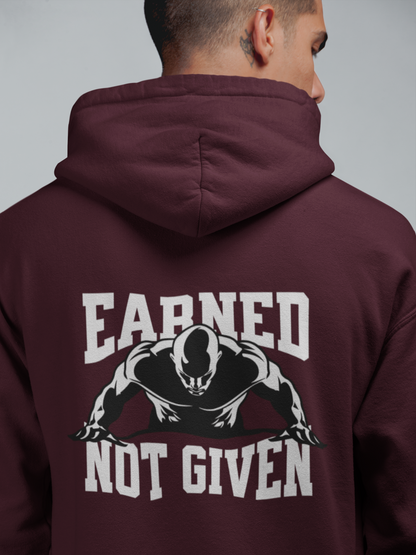 Men Oversized Hoodie - Earned - Not Given