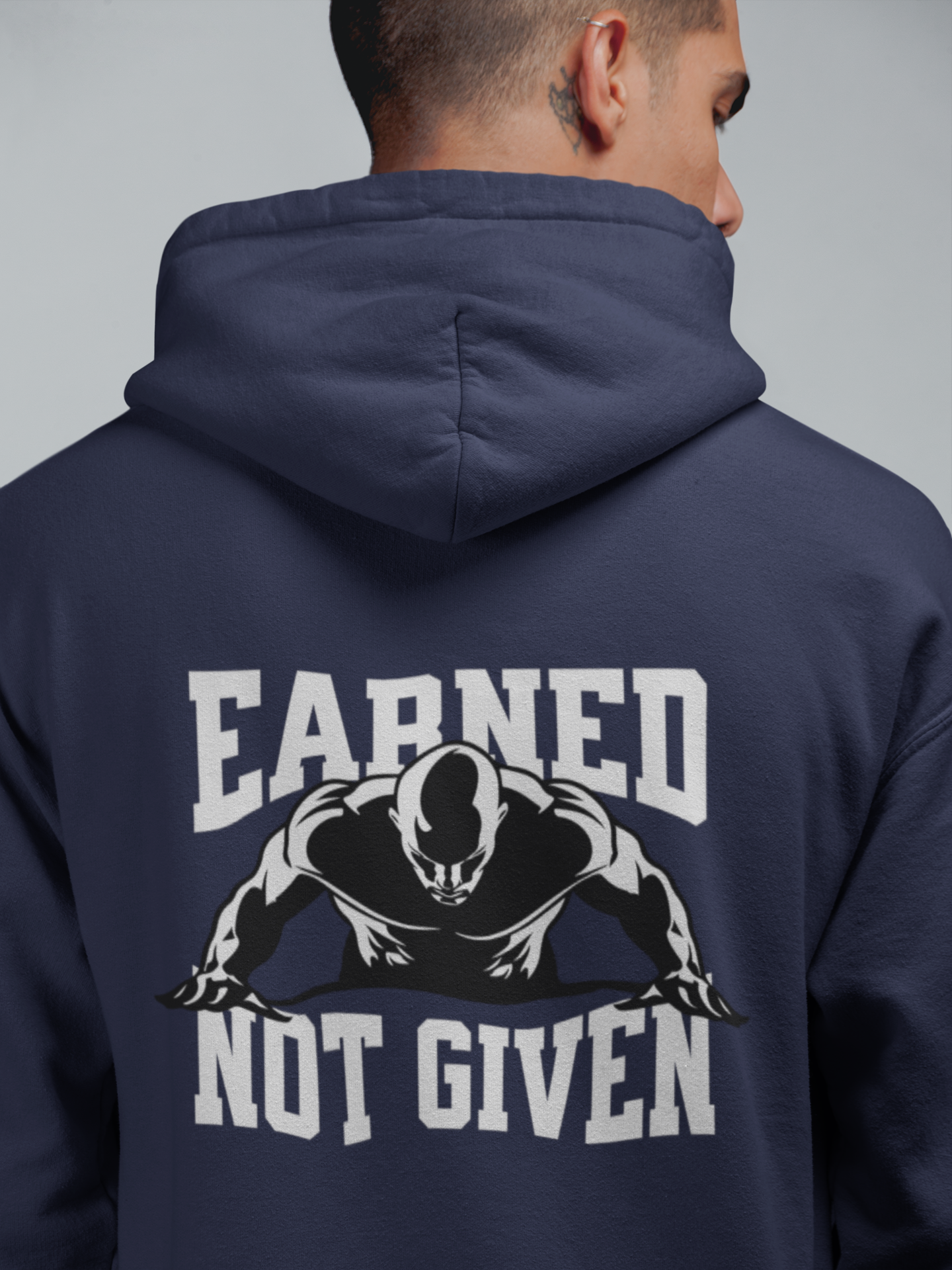 Men Oversized Hoodie - Earned - Not Given